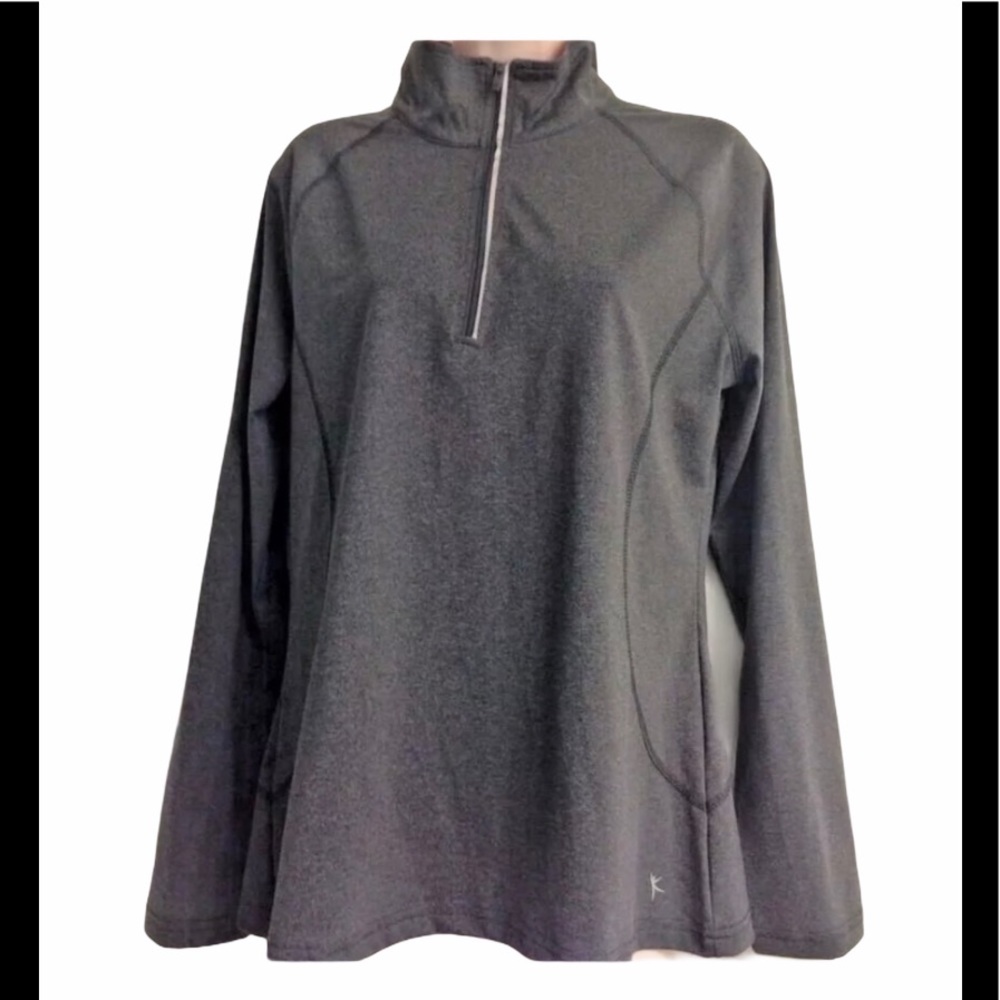 Danskin Grey Workout Outdoor Top Large 12-14